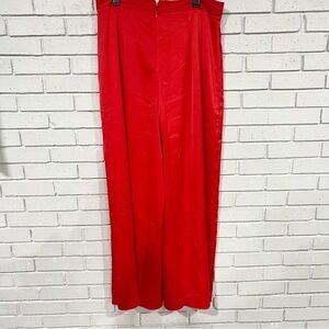 Asos Red Satin Effect Pants